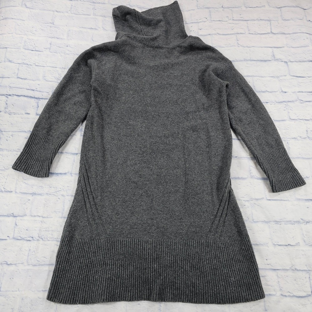 Anthropologie Sweater Dress Womens XL Charcoal Cowl Neck Wool Alpaca Cashmere - Picture 10 of 11